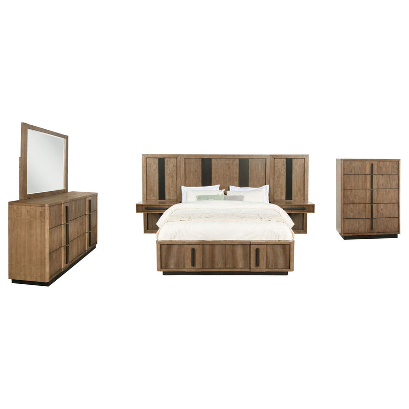 Terrace 6-piece Eastern King Panel Bedroom Set Ash Brown, photo 6 of 7