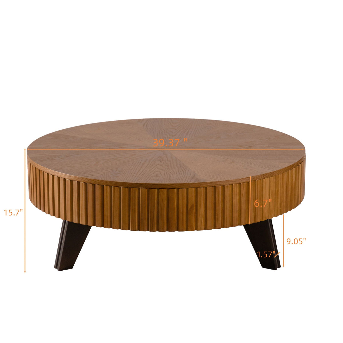 Round Retro Coffee With Solid Wood Legs, photo 21 of 24