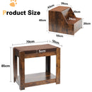 Pet Bunk Bed With Removable Step For Dogs And Cats, Multi-Level Bed Window Perch Seat Platform With Cushion And Cat Scratch Pad, Indoor Use - Dark Brown by HouseOfZazla