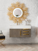 James Martin Columbia 36" Floating Single Bathroom Vanity, Ash Gray