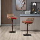 Modern Swivel Bar Stools Adjustable Counter Chairs With Footrest (Set of 2) by HouseOfZazla
