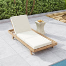 Lounge Chaise Set, Space Available On One Side, Acacia Solid Wood In by HouseOfZazla