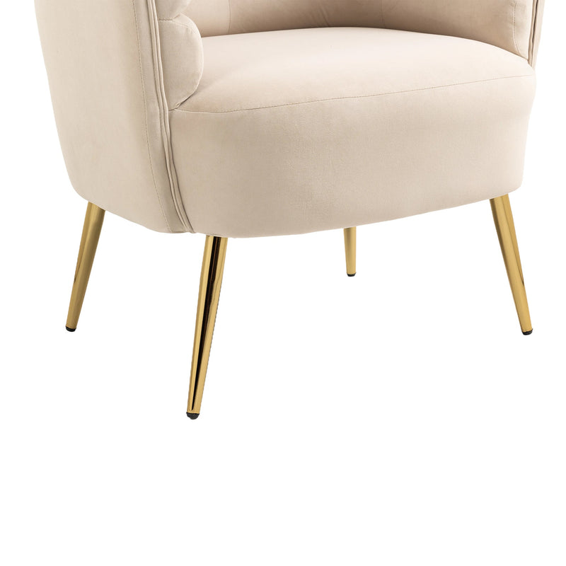 Accent Chair, leisure single chair with Golden feet