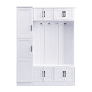 Tall Hall Tree With Shoe Storage, 4 In 1 Entryway Bench by HouseOfZazla