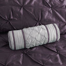 7 Piece Tufted Comforter Set Plum Queen