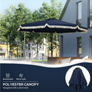 Outsunny 9ft Patio Umbrella with Push Button Tilt and Crank