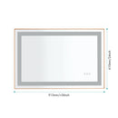 36x24 LED Lighted Bathroom Wall Mounted Mirror with High Lumen+Anti-Fog Separately Control