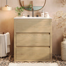 Freestanding Bathroom Vanity with Ceramic Sink and 2 Full Extension Drawers by HouseOfZazla