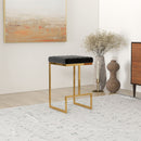 Joel - Upholstered Stool - Black / Gold by HouseOfZazla
