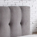 Bridgevine Home - Queen Size Tufted Upholstered Headboard With Nailhead Trim - Gray by HouseOfZazla