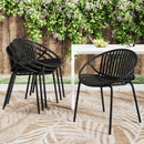 Stackable Patio Dining Chairs Set of 2