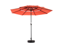 Aluminium 10ft 3-Tier Auto-Tilt Outdoor Patio Umbrella - Orange