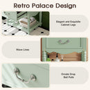 Wave Design Bathroom Vanity With Sink, 2 Drawers And Open Shelf by Unique Piece Furniture