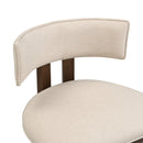 26" Counter Height Bar Stool, Upholstered Counter Stools (Set of 2) - Walnut & Beige by HouseOfZazla