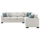 Radison - Upholstered Sectional Sofa With Hidden Sleeper - Greige by HouseOfZazla