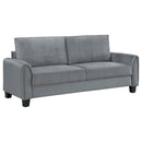 Dixon - Upholstered Sofa With Rounded Arms And Texture - Gray by HouseOfZazla