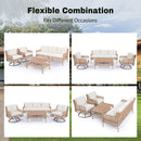 4 Pieces Patio Furniture Set with Swivel Chairs
