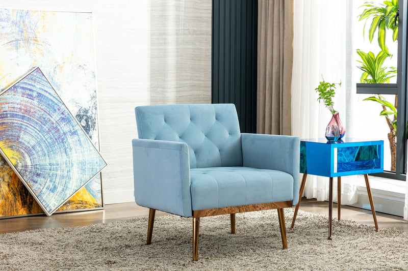 Accent Chair, leisure single sofa with Rose Golden feet