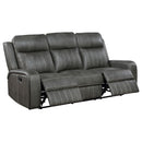 Forrest - Motion Reclining Sofa Comfort With Elegant Tufting And Wide Track Arms - Gray by HouseOfZazla