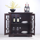 Modern Sideboard With Tempered Glass Doors - Ox Blood Red by HouseOfZazla
