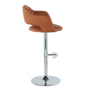 Margarite - Contemporary Ajustable Barstool With Swivel With Rounded T Footrest (Set of 2) by HouseOfZazla