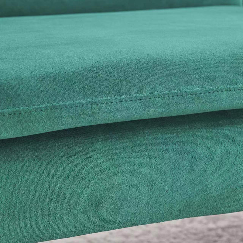 72.5" Convertible Sofa Bed, Adjustable Velvet Sofa Bed - Velvet Folding Lounge Recliner - Reversible Daybed - Ideal for Bedroom with Two Pillows and Center Leg