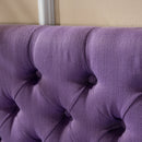 Tufted Upholstered Queen Size Bed Headboard in Modern Button Design