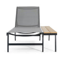 Waterloo Chaise Lounge with Attached Wood Side Table, Set of 2 by HouseOfZazla