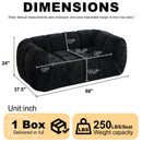 Quilted Cloud Sofa With Rounded Armrests And Piano Key Backrest Design by HouseOfZazla
