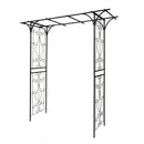 Metal Garden Arch Climbing Plants Support Rose Arch Outdoor - Black