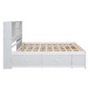 Platform Bed With Storage Headboard And 8 Drawers