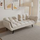 Sofa Soft Two Armrests Throw Pillow Pillow Comfortable Fit Apartment Bedroom Small Space by HouseOfZazla