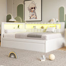 Upholstered Platform Bed With USB Ports And LED Belt by HouseOfZazla
