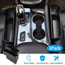 2Pcs Car Console Side Organizer Car Seat Gap Storage Box Pocket Organizer Seat Gap Filler Catch Caddy W/ Cup Holder Non-Slip Mat for Cellphone Key Car