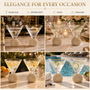 Diamond Studded Martini Glasses Set of 2