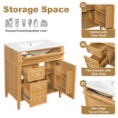 30" Bathroom Vanity with Sink and Wood Vanity Cabinet by HouseOfZazla