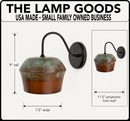 COPPER Handcrafted Rustic Farmhouse Wall Sconce Light by The Lamp Goods