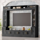 Wall Unit Entertainment Center With Bookshelves For TVs Up to 80" by HouseOfZazla
