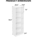 5 Tier Bookshelf Storage Cabinet With Anti-Tip Kit