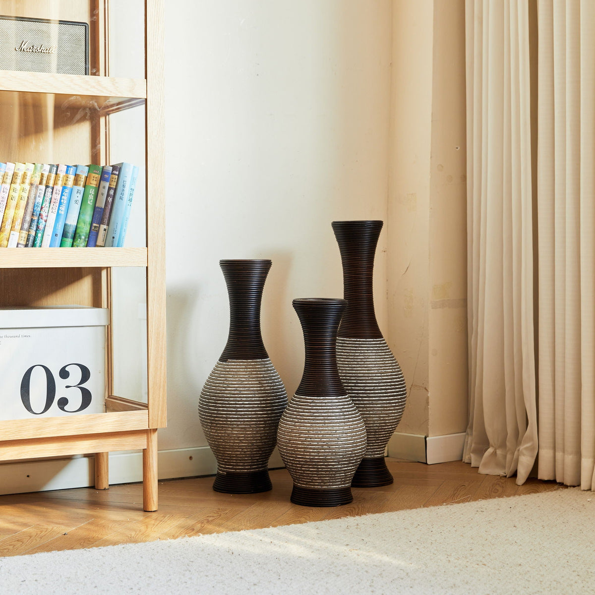 Tall Designer Floor Vase With Elegant 2 Tone, photo 31 of 36