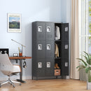 9 Door Lockers With Lock For Secure Storage And - Black by HouseOfZazla