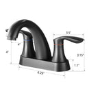 Two Handle 4 Inch Centerset Bathroom Sink Faucet with Pop-Up Drain, Matte by HouseOfZazla