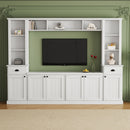Minimalist Entertainment Wall Unit Set With Bridge For TVs Up To 75" by HouseOfZazla