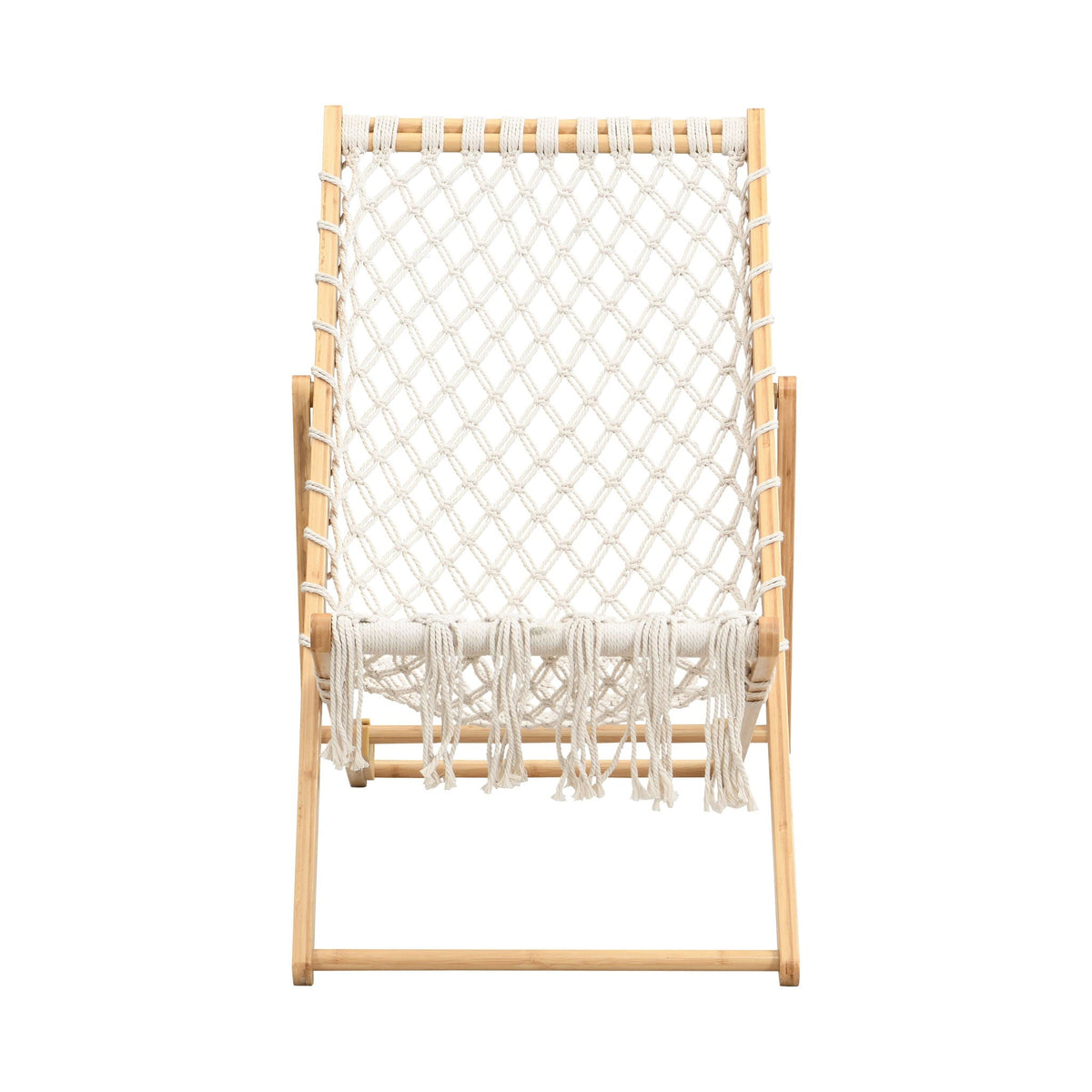 Bamboo Weaving Chair Set With Handwoven Rope For Patio And Living Spaces - Natural, photo 10 of 13