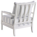 Blanchett Upholstered Bobbin Accent Chair White
