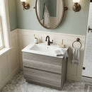 24"W x 18.5"D Drop-In Bathroom Ceramic Vessel Sink with Single Hole by HouseOfZazla