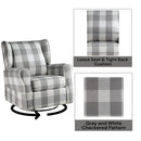 Patli - Swivel Chair With Glider - Gray Fabric