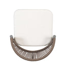Outdoor Bar Height Metal Frame Counter Stools with Scallop-Shaped Backrest & Water-Resistant Cushions by HouseOfZazla