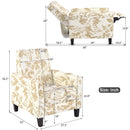 Push Back Upholstered Recliner Armchair by Unique Piece Furniture