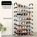 7-Tier Iron Shoe Rack – Space-Saving, Floor-Standing